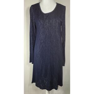 Velvet by Graham & Spencer Dress Women Small Soft Jersey‎ Knit Blue Knee Length